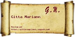 Gitta Mariann névjegykártya