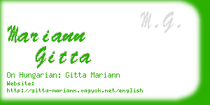 mariann gitta business card